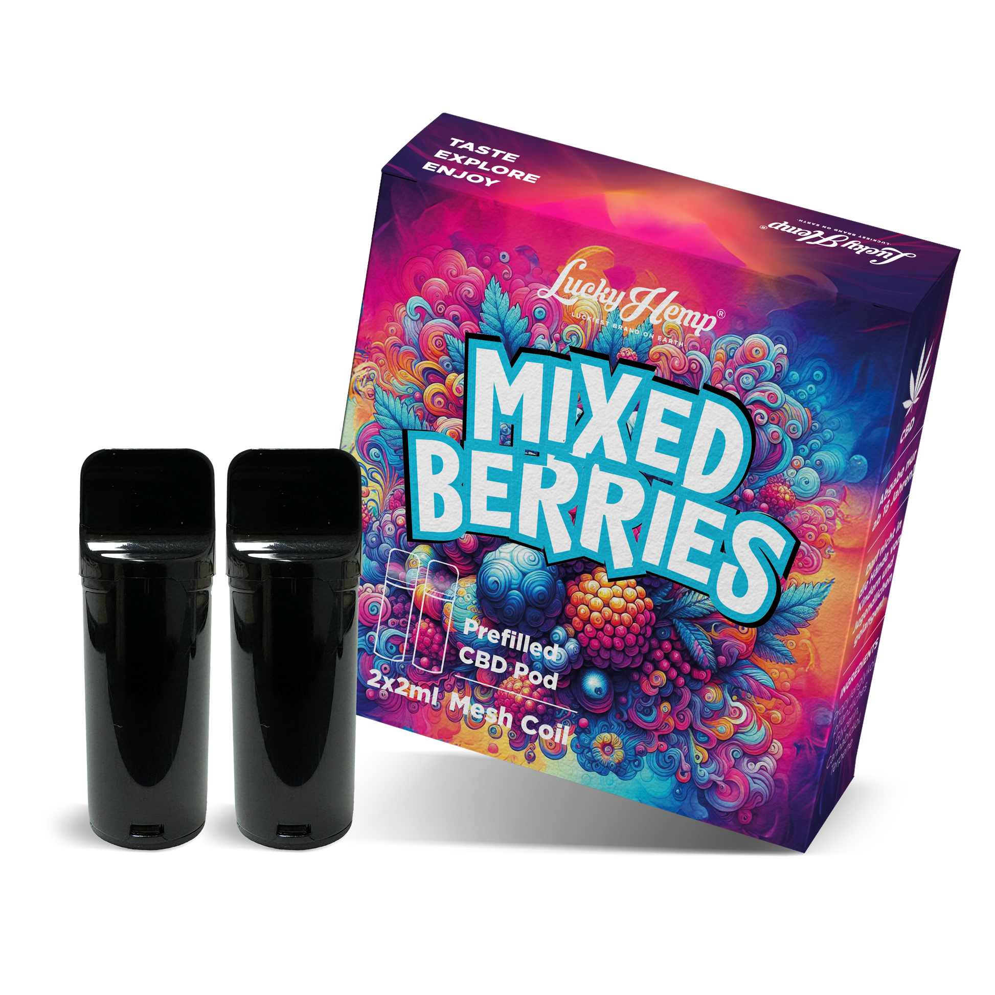 2x Pods Mixed Berries Vape Pens Lucky Hemp   